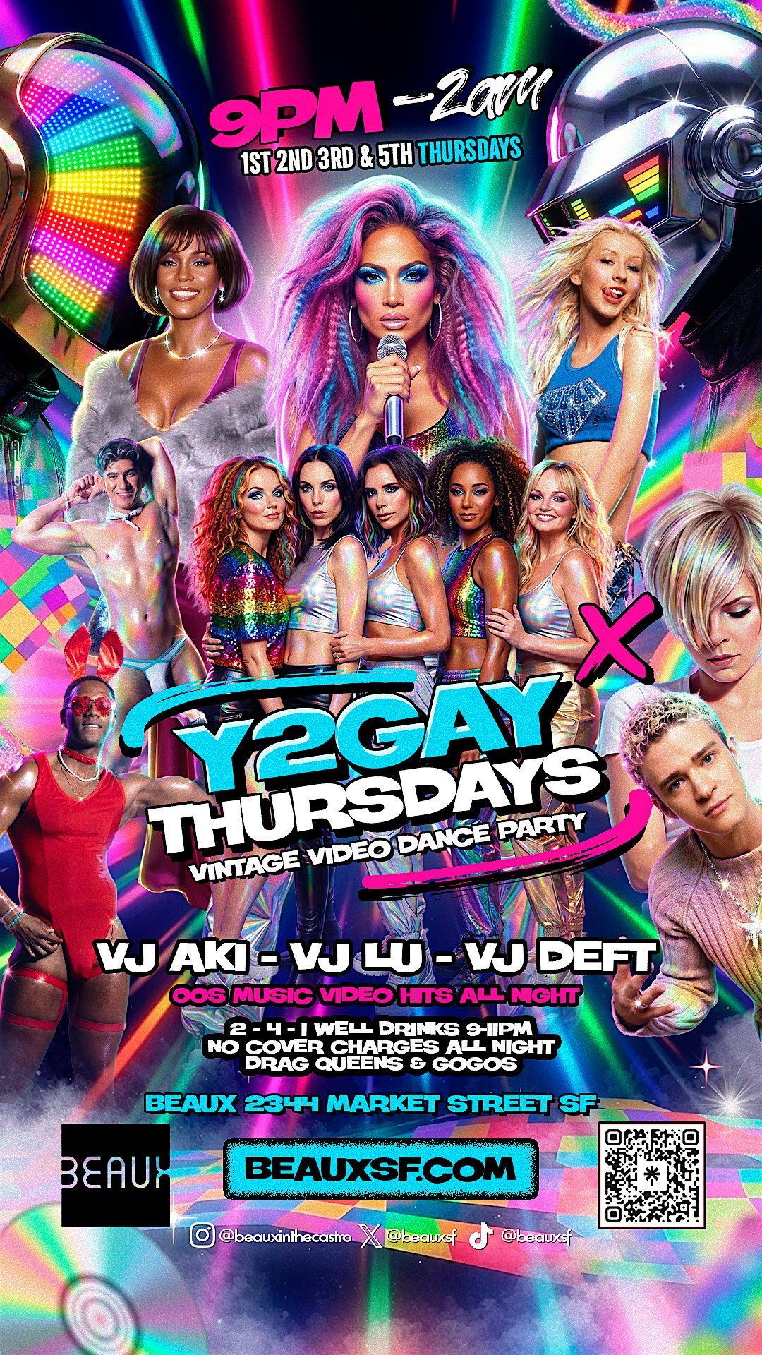 Y2gay Throwback Thursdays Dance Party! 90s and 00s Videos - NO COVER