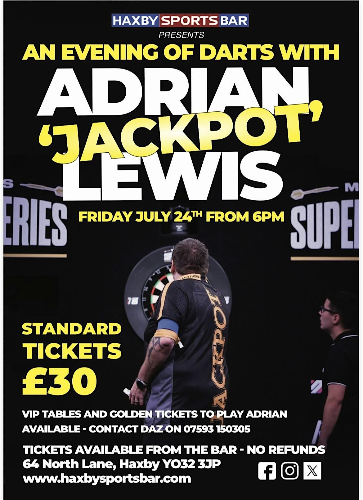 An Evening with Adrian 'Jackpot' Lewis