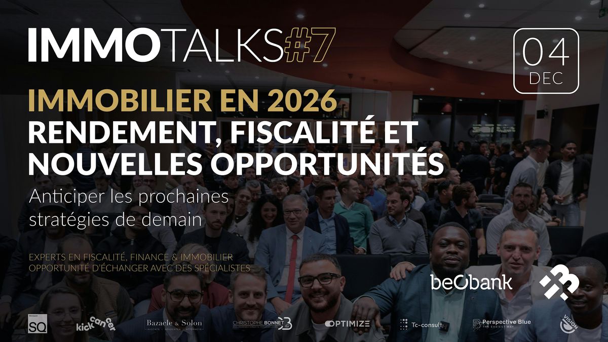 IMMOTALKS#7 @BEOBANK Immobilier en 2026 : Rendement, fiscalit\u00e9s