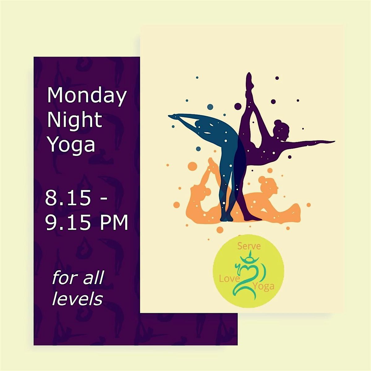 Monday night yoga class for all levels with Chandra