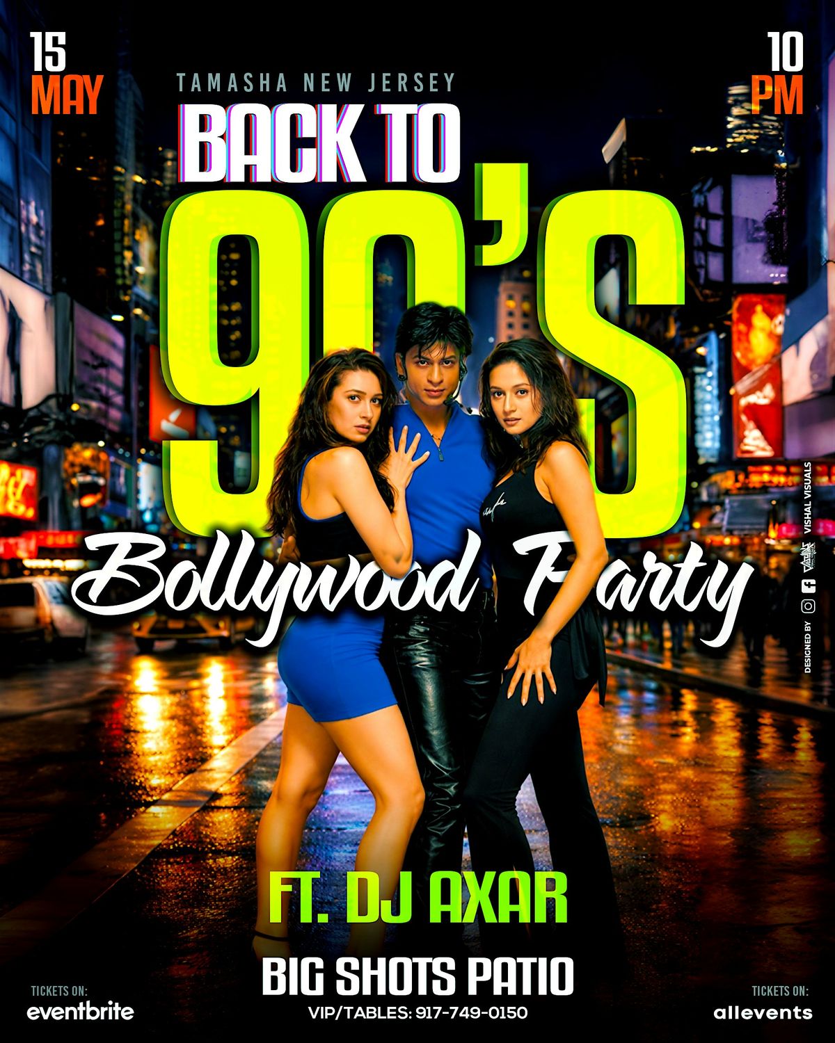JERSEY BACK TO 90'S BOLLYWOOD PARTY @BIG SHOTS
