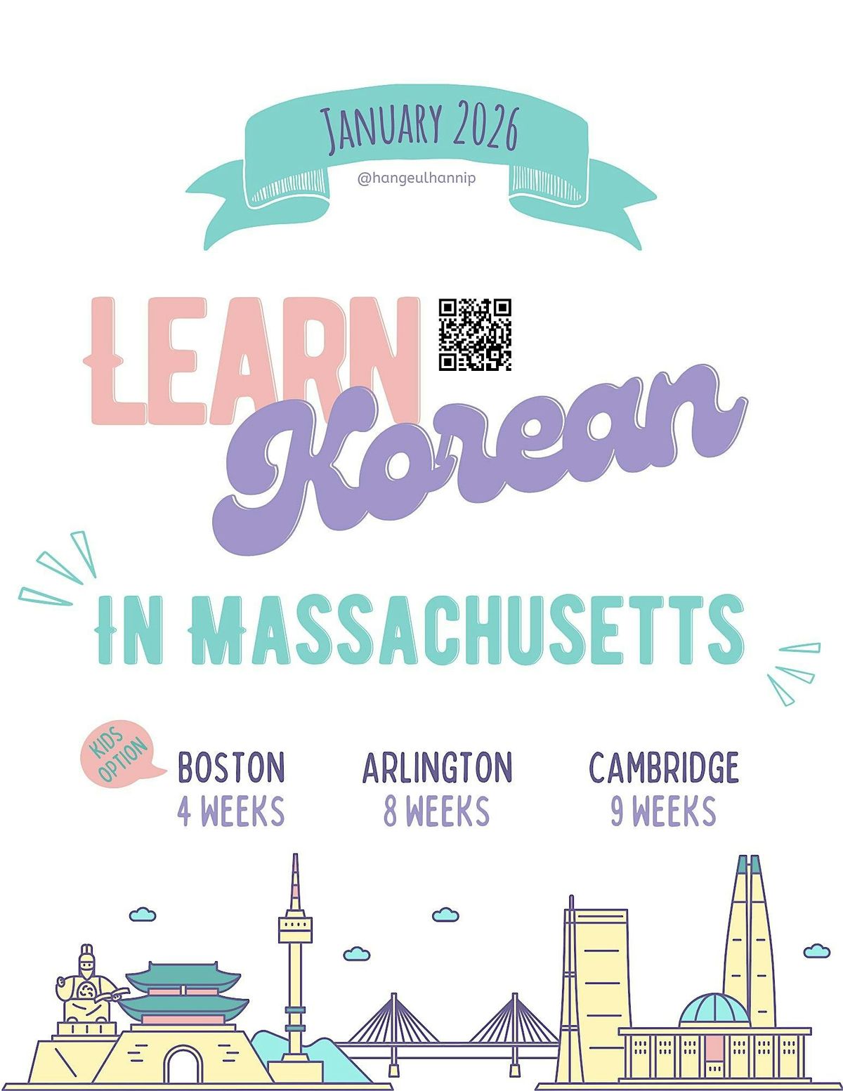 2026 Weekly Korean Classes in Massachusetts