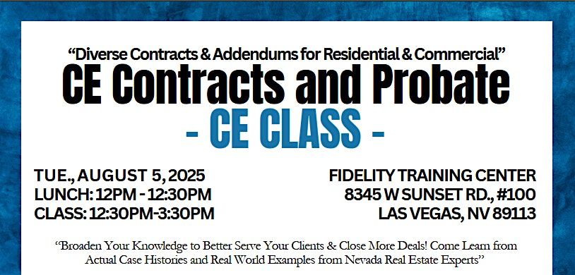 Contracts & Probate CE Class