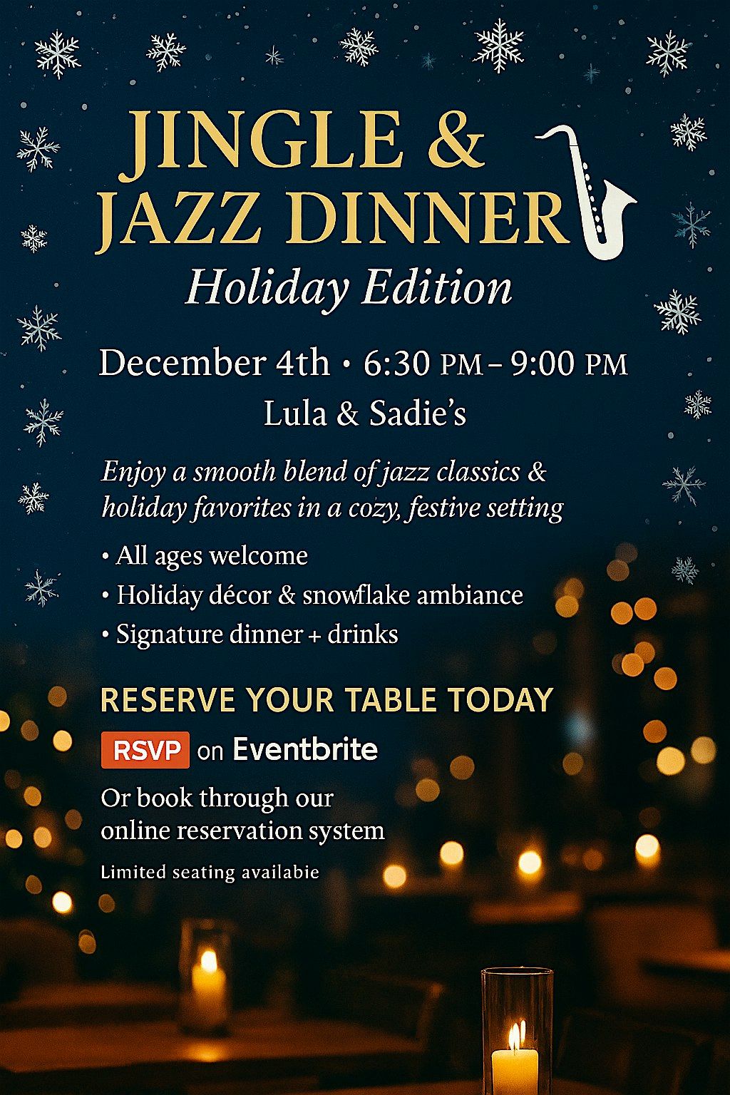 Jingle and jazz dinner