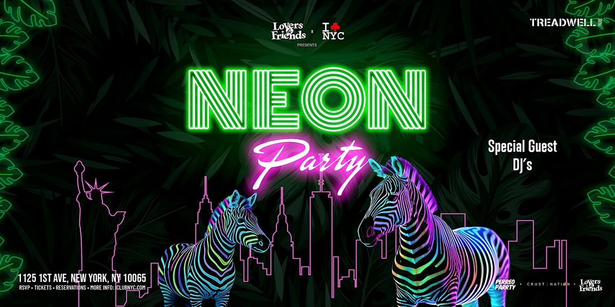 02\/24 NEON GLOW IN THE DARK Dance Party @ Treadwell park -Games & Cocktails