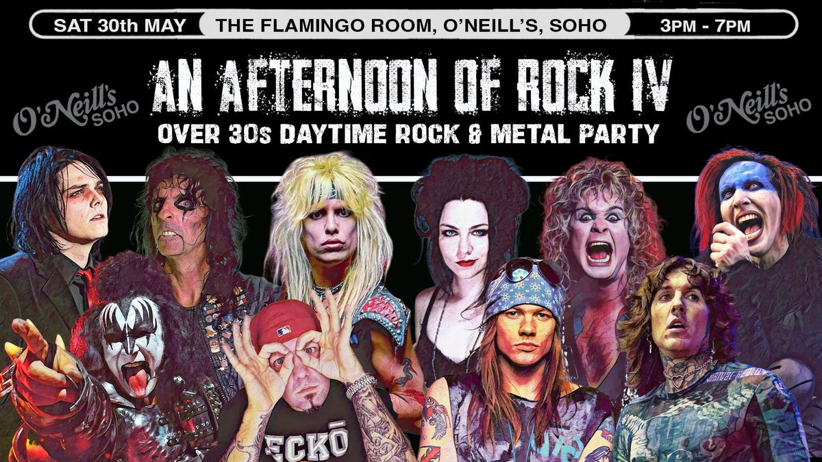 LONDON An Afternoon of Rock IV - Rock\/Metal for the over 30s: 3pm-7pm, 30th May- 20% sold already