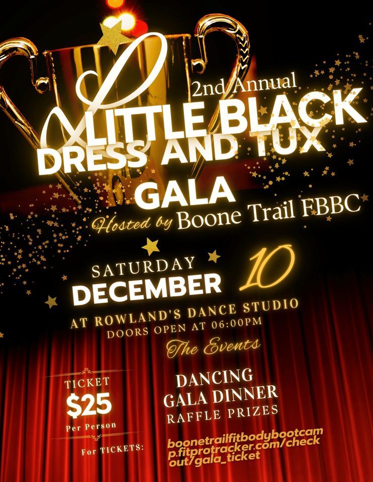 Little Black Dress and Tuxedo Masquerade Gala Roland's Ballroom
