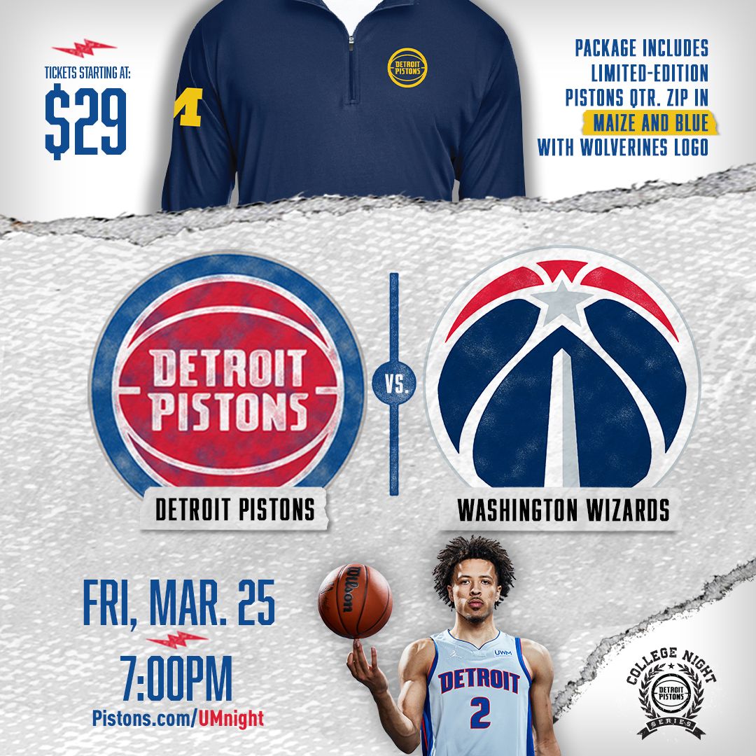 Washington Wizards at Detroit Pistons at Little Caesars Arena
