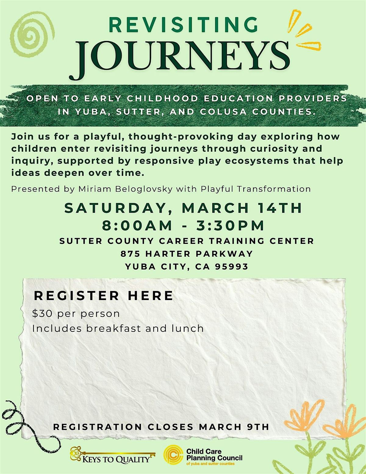 Revisiting Revisiting Journeys ECE Conference at 875 Harter Pkwy, Yuba City on ...