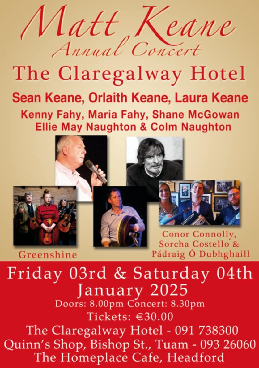 Matt Keane Annual Concert Claregalway Hotel January 3, 2025