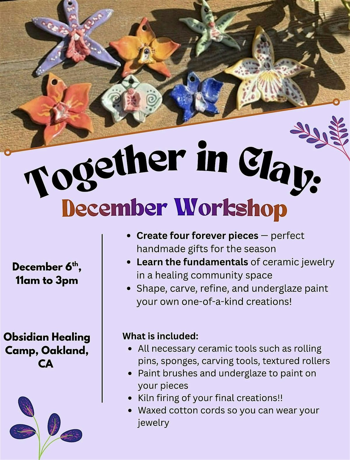 Together in Clay: A December Ceramic Pendant Making Workshop!