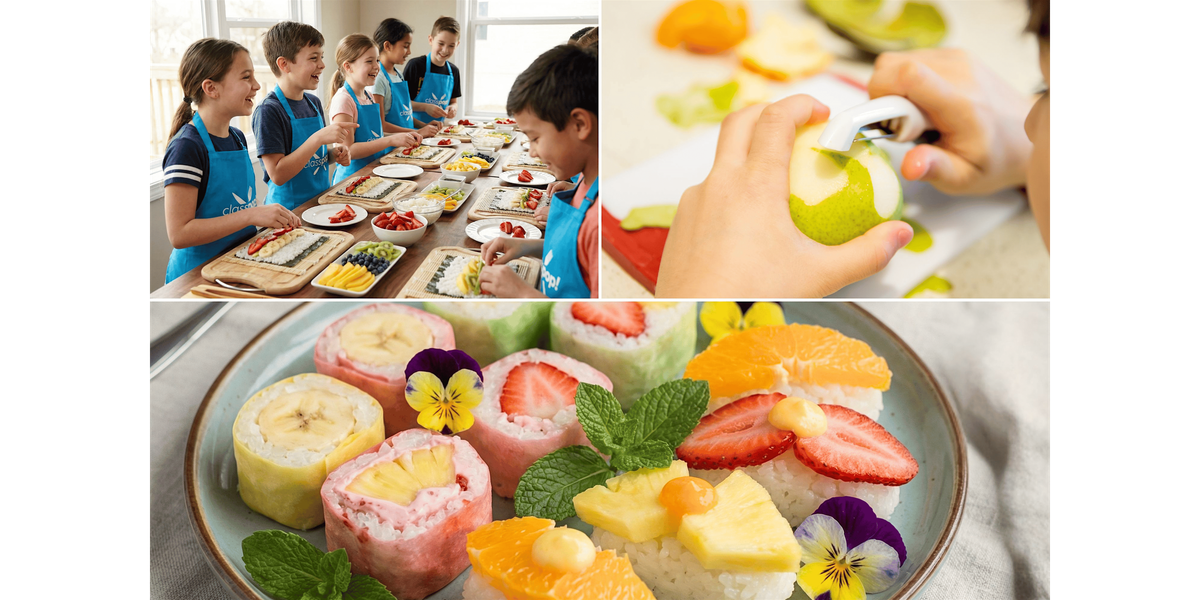 Fruit Sushi Making for Kids With Chef Jenny - Kids & Family Sushi Making Cooking Class in Raleigh | Classpop!\u2122