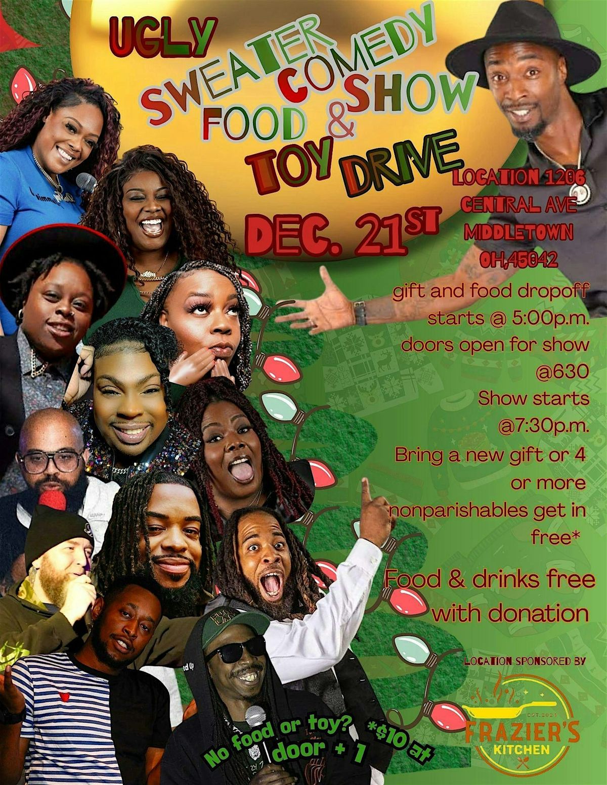 Ugly Sweater Comedy Show Toy & Food drive