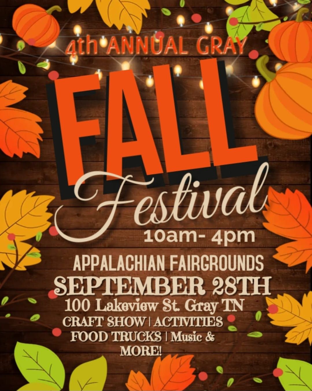 4th Annual Gray Fall Festival Appalachian Fair Grounds, Boring, TN