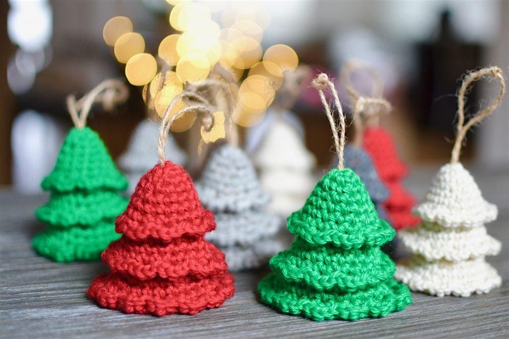 Beginner Crochet - Rustic Christmas Tree Ornament