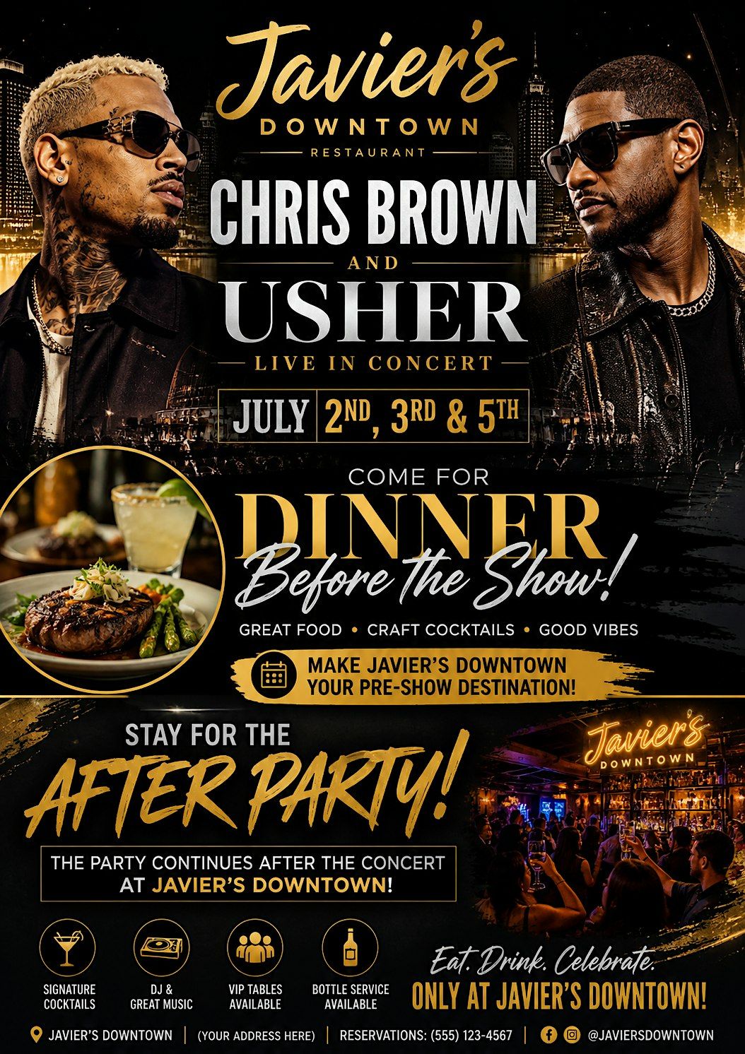 Chris Brown&Usher Dinner and After party