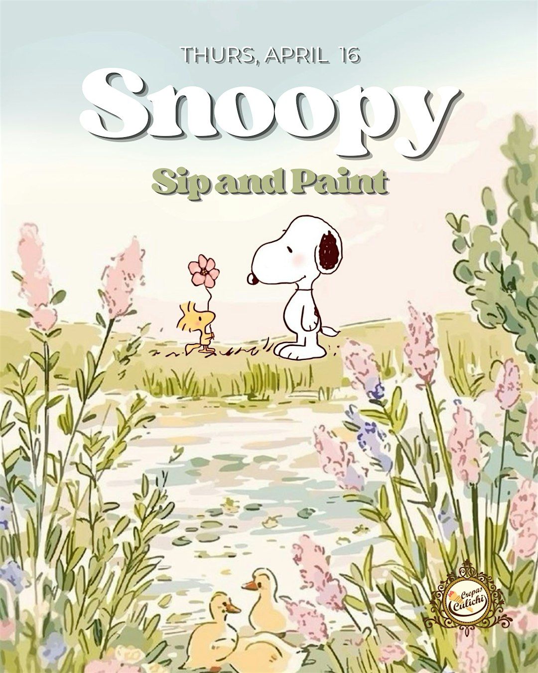 Spring Y Snoopy Spring: Snoopy Sip and Paint at Crepas Culichi, Oak Park on 16th April ...