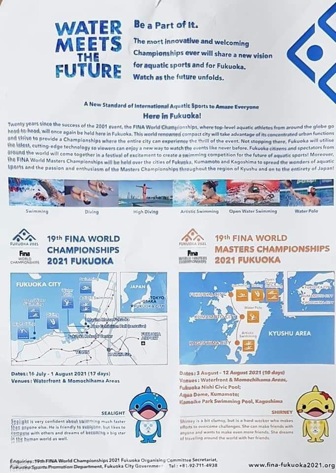 19th FINA World Masters Championships Fukuoku Japan Fukuoka, Japan