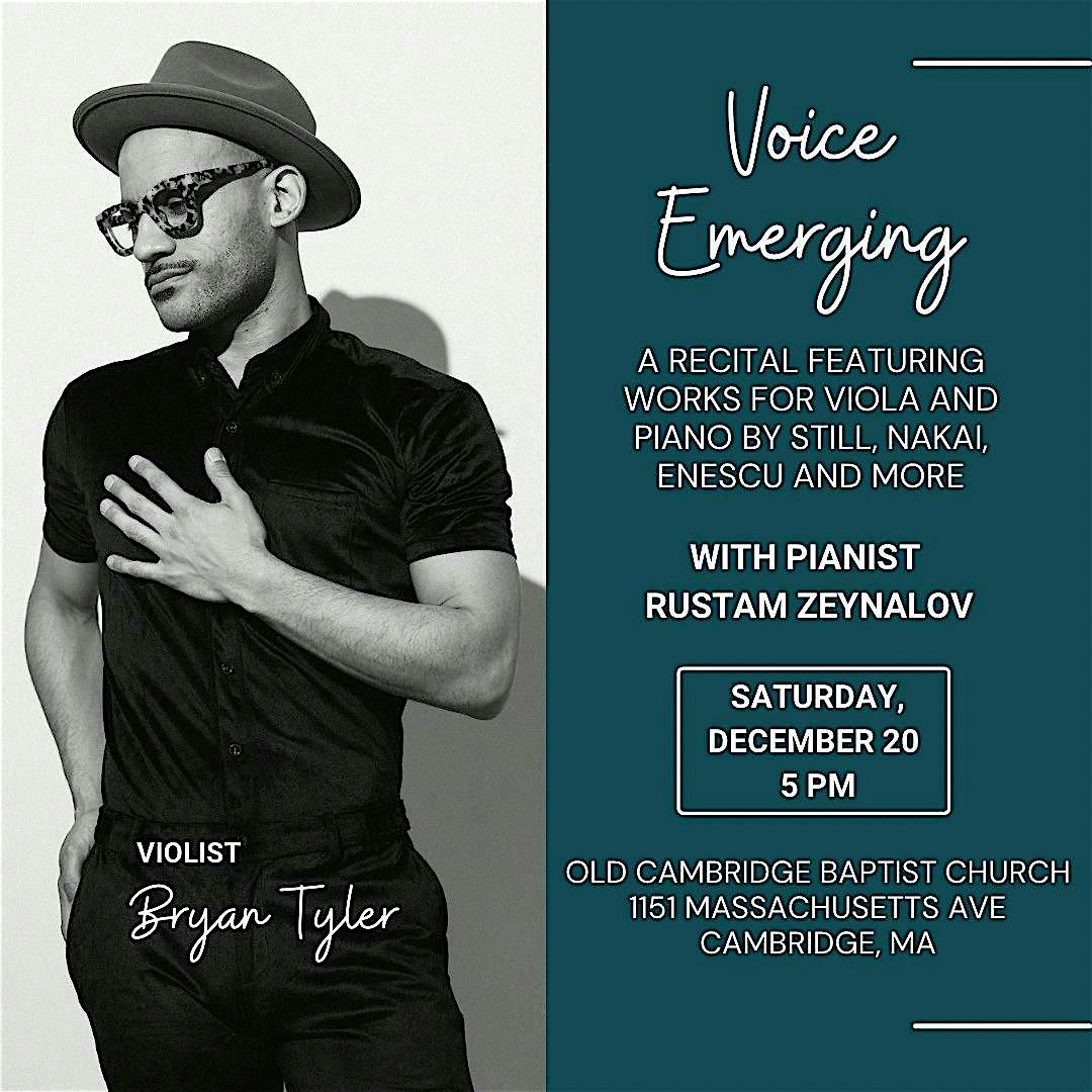 Voice Emerging: A recital featuring works for viola and piano