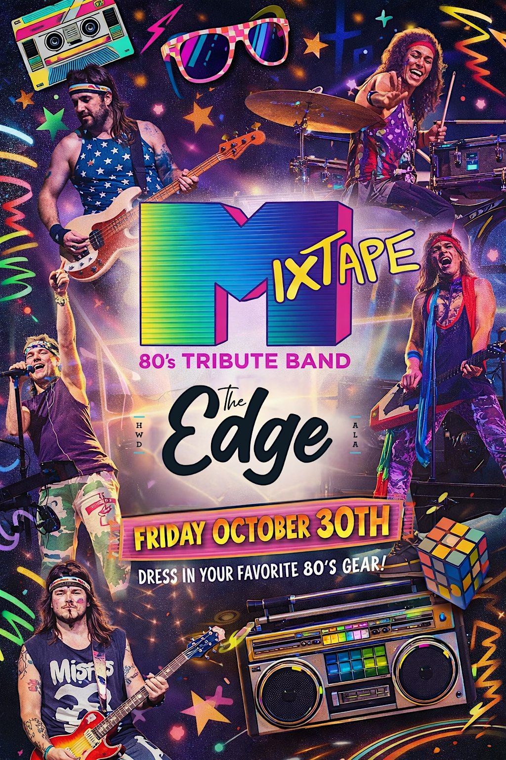 Mixtape 80s Tribute Band - Friday, October 30th at The Edge, Homewood ...