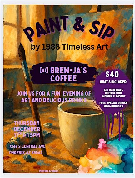Paint & Sip at BREW-JA'S COFFEE