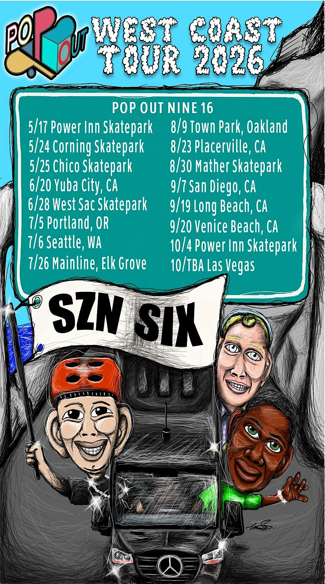 POP OUT SZN 6 WC STOP 5: @ WEST SAC SKATEPARK