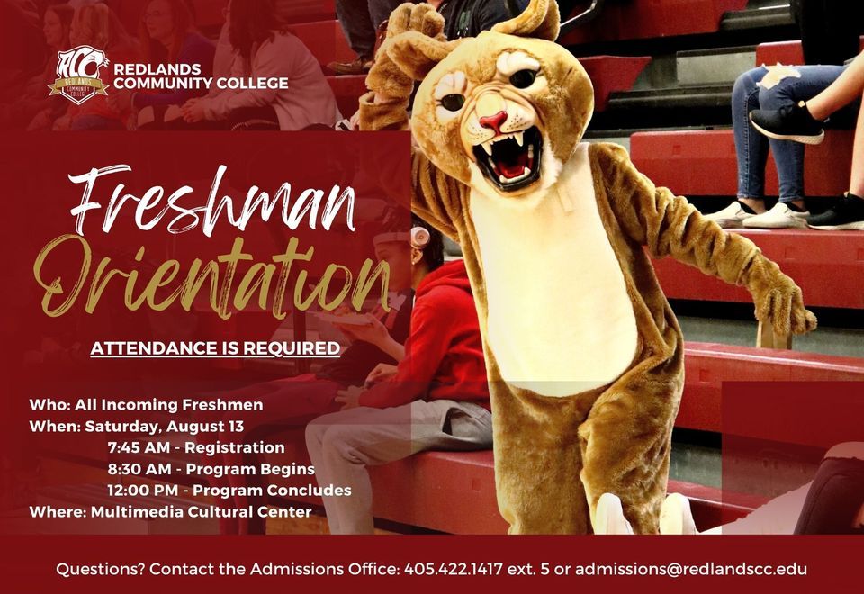 Freshman Orientation Redlands Community College, El Reno, OK August