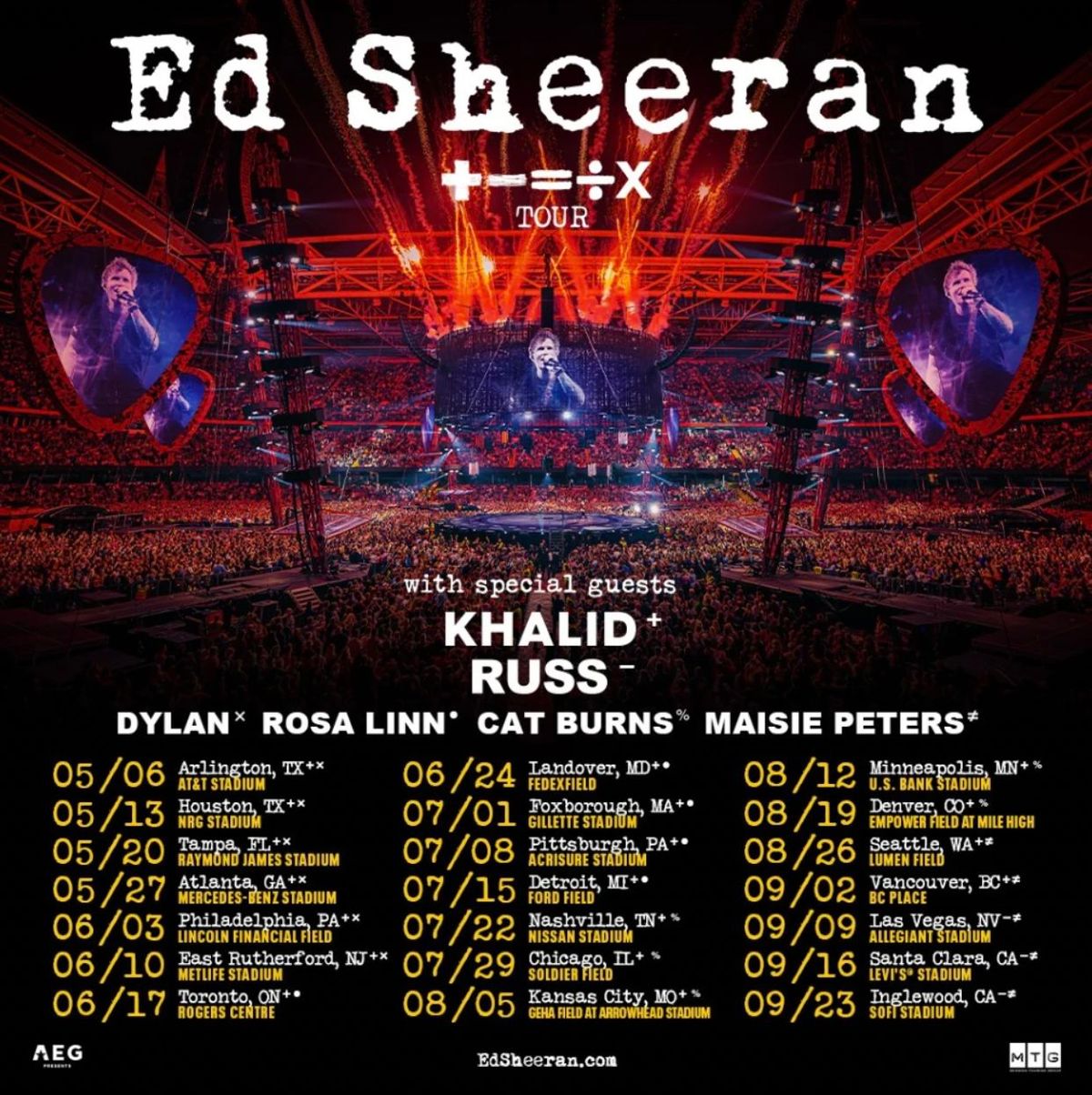 Ed Sheeran Arlington Tickets