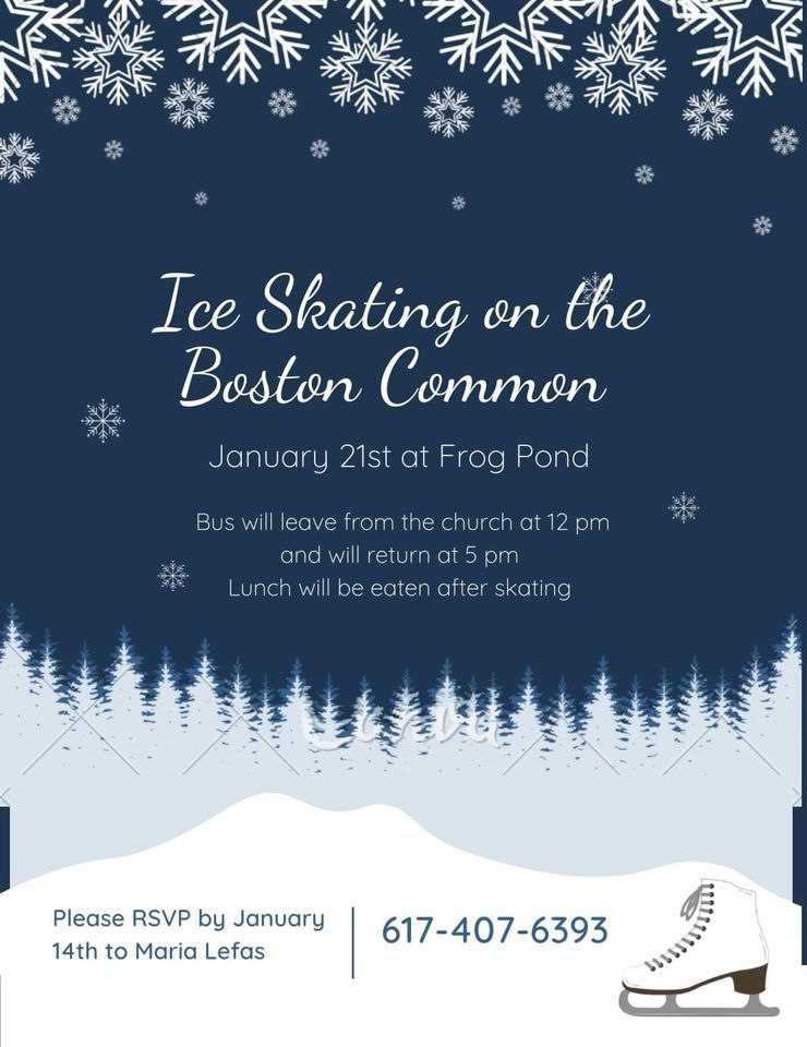 Ice skating Boston Common Frog Pond January 21, 2023