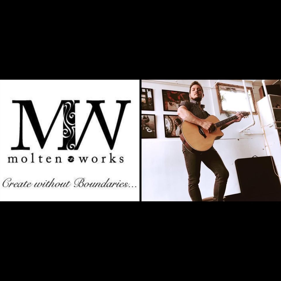 Josiah Bogle | Sip n\u2019 Fuse with Live Music @ MoltenWorks Glass Studio