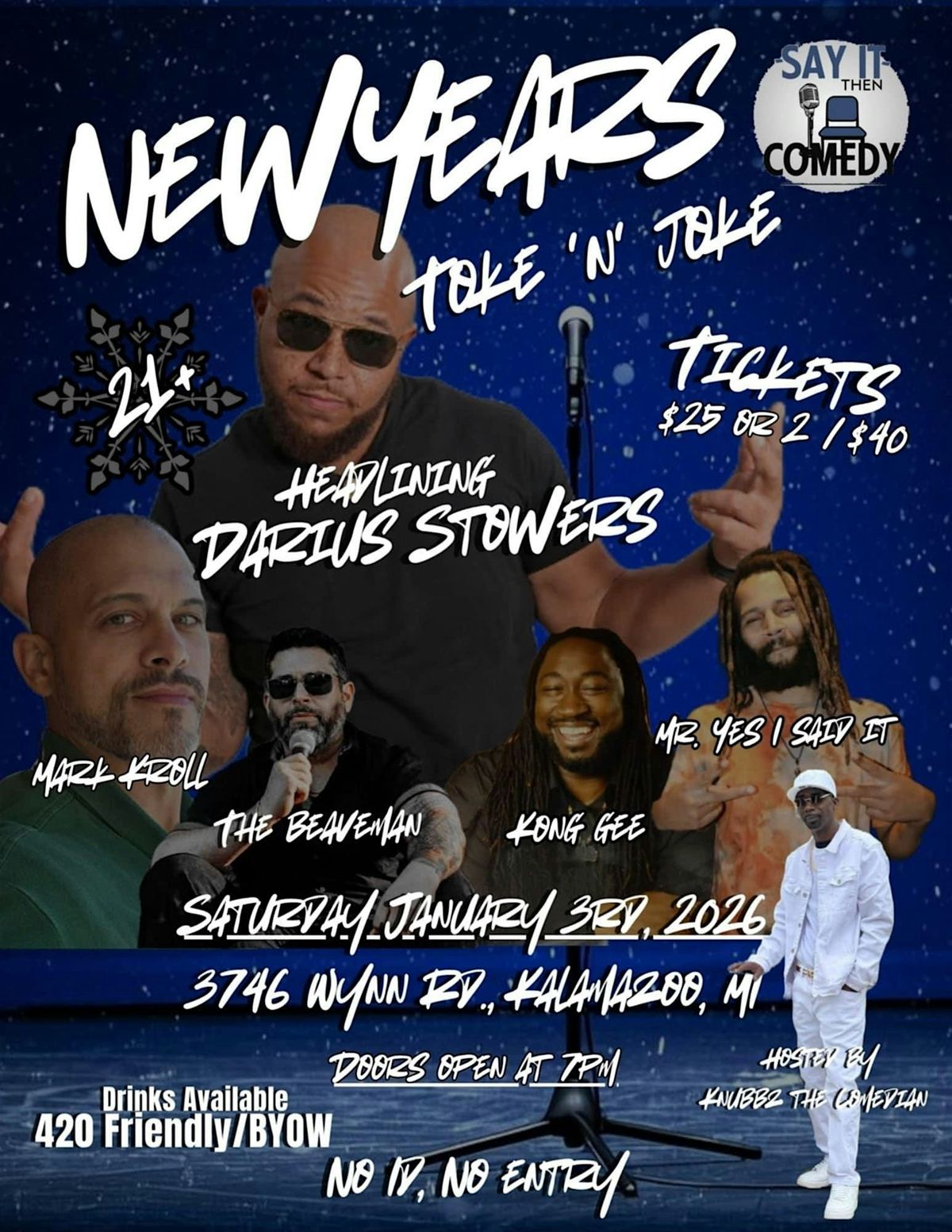 New Years Toke N\u2019 Joke Comedy Show