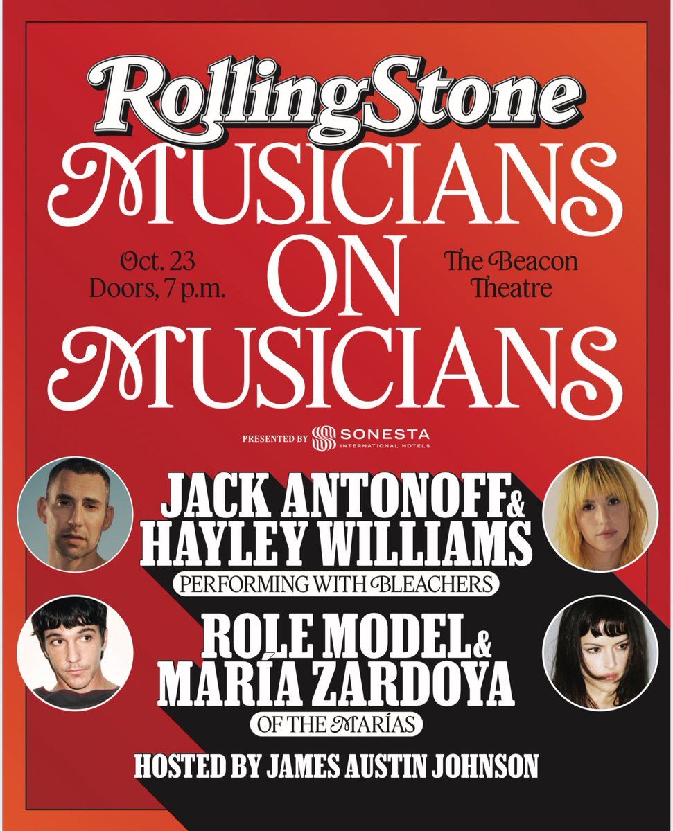 Rolling Stone Musicians on Musicians - Jack Antonoff, Hayley Williams, Maria Zardoya, and Role Model at Beacon Theatre