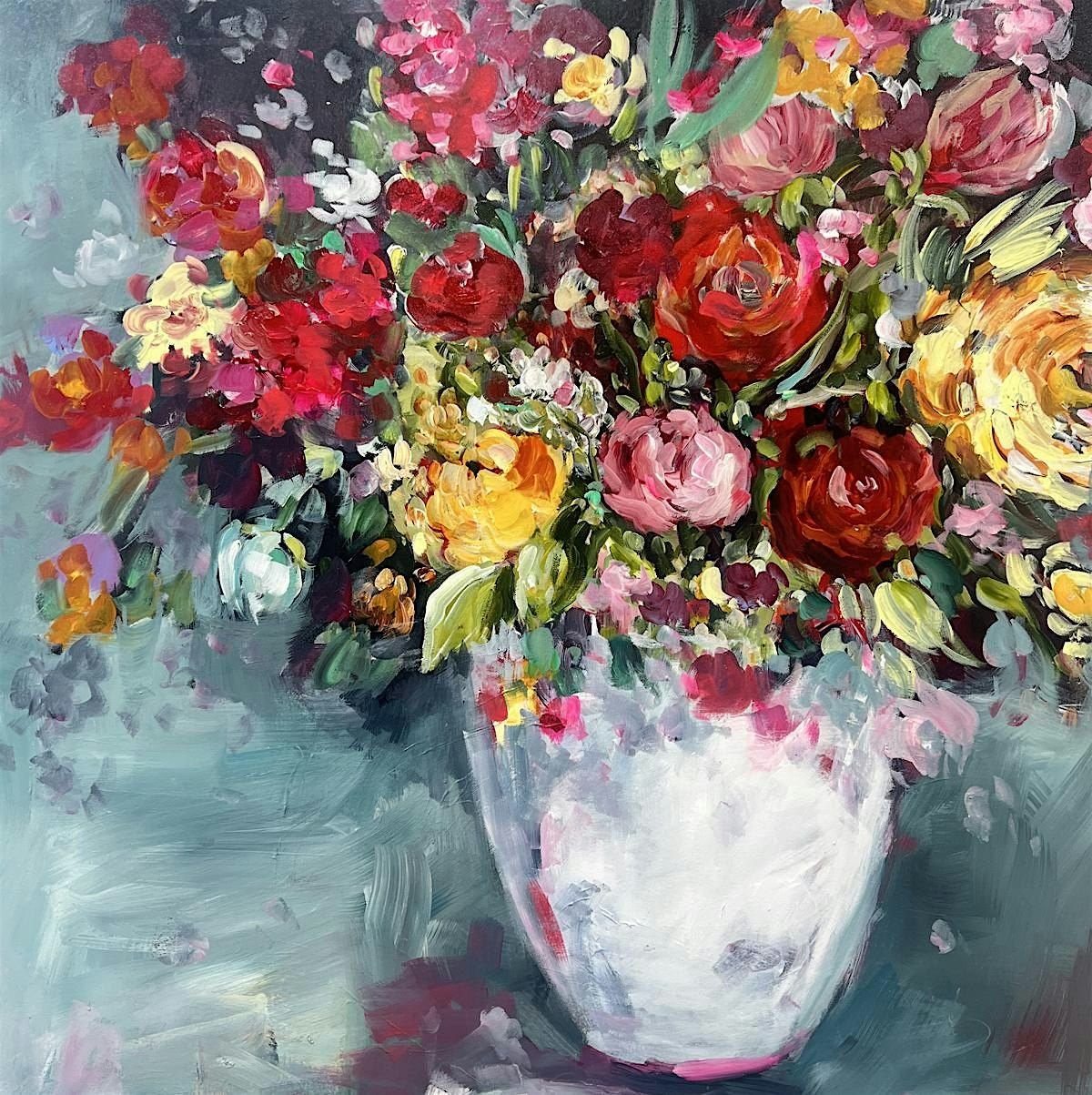 Opus Still Life With Flowers Arcylic Art Class