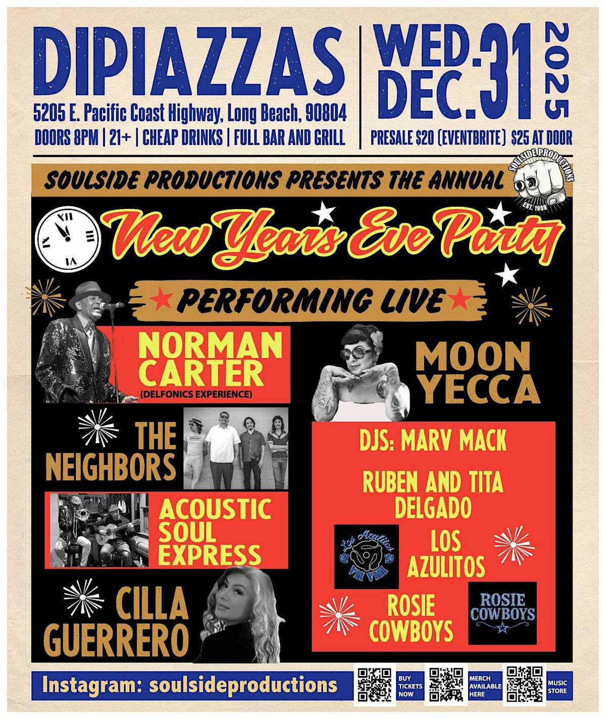 NYE ANNUAL PARTY - PERFORMING LIVE NORMAN CARTER ( DELFONICS) AND FRIENDS