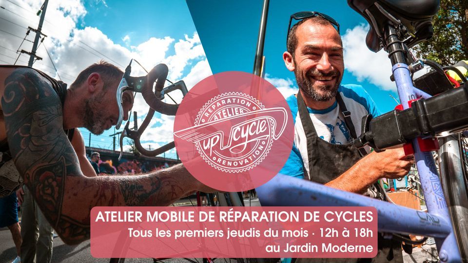 Atelier Up'Cycle \u00b7 r\u00e9paration de v\u00e9los au Jardin Moderne