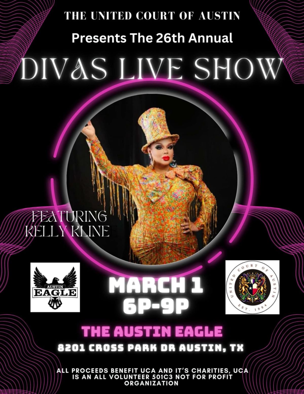 26th Annual Divas Live Show 8201 Cross Park Dr, Austin, TX March 1