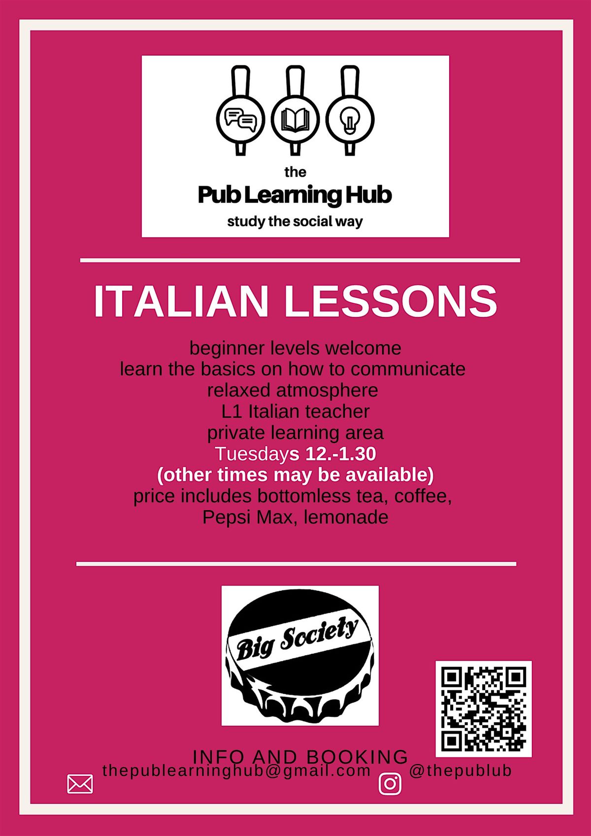 The Pub Learning Hub: Italian on Tuesdays