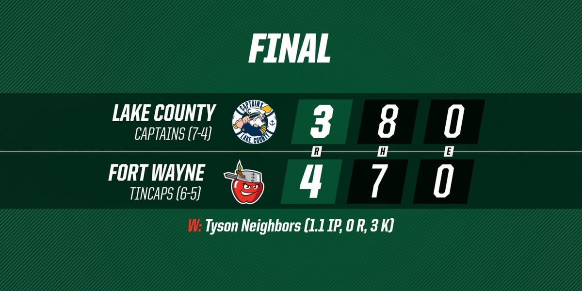 Lake County Captains vs. Fort Wayne TinCaps