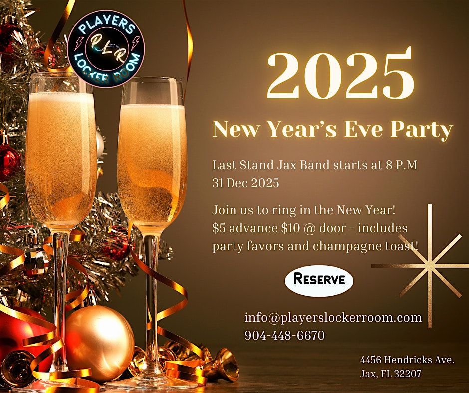 New Years Eve Celebration - Live music by Last Stand Band