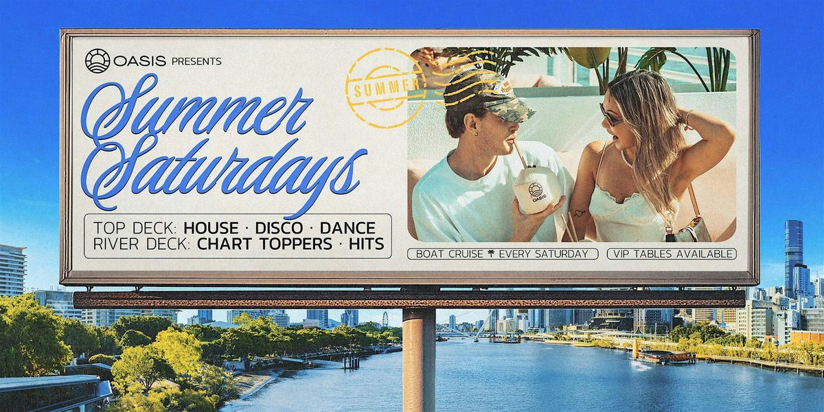 OASIS Saturdays - Afternoon Boat Party - Saturday, 28th of March 2026
