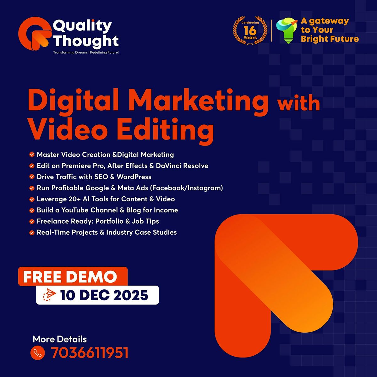 Free Demo on Digital Marketing with Video Editing Training \u2013 10 Dec 2025