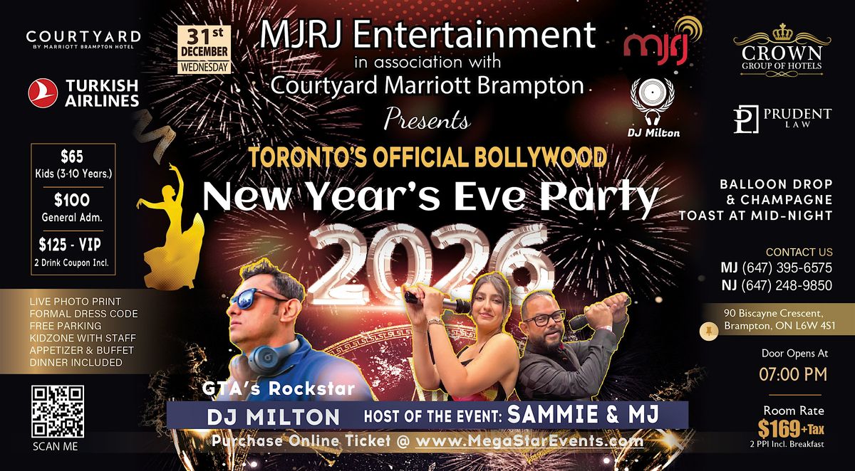 Toronto's Official Bollywood DJ New Year's Eve Party 2026