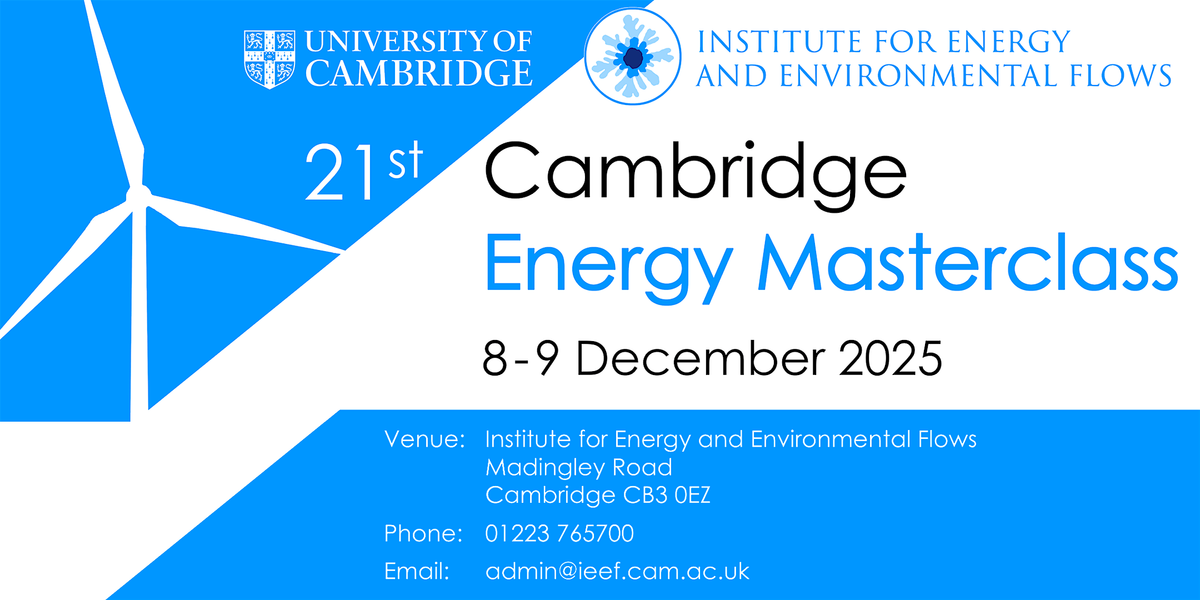 Cambridge Masterclass in Energy Supply and Demand