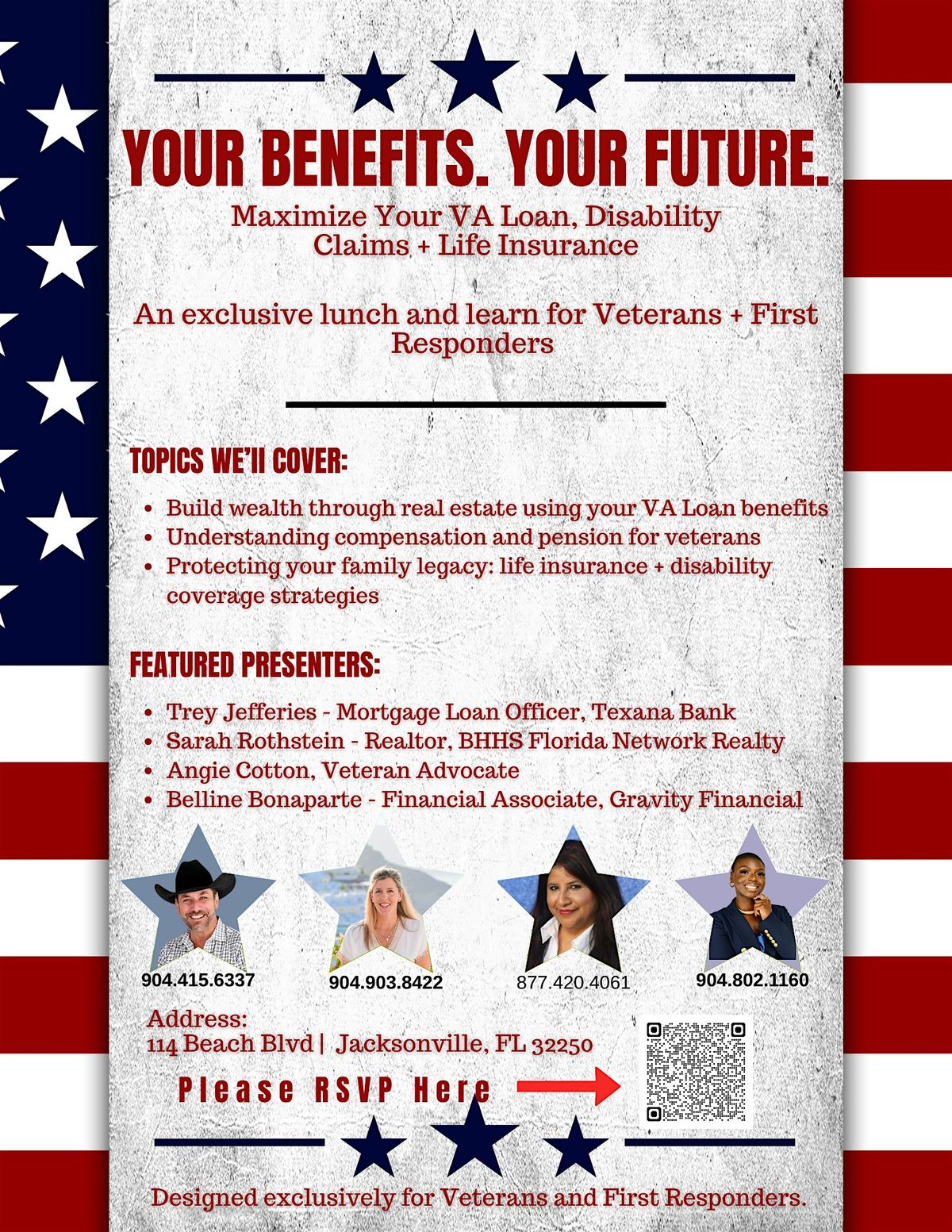 YOUR BENEFITS. YOUR FUTURE. Maximize VA Loan, Disability Claims + Life Ins.