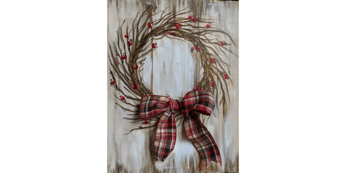 Festive Winter Wreath - Paint and Sip in Phoenix | Classpop!\u2122