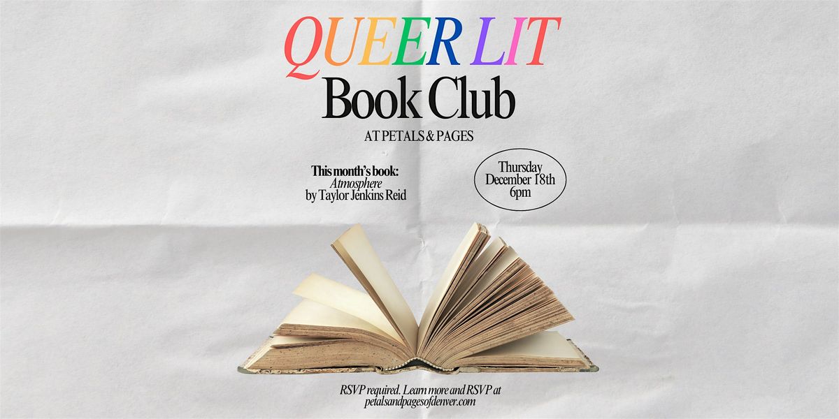 Queer Lit Book Club at Petals & Pages - Atmosphere by Taylor Jenkins Reid