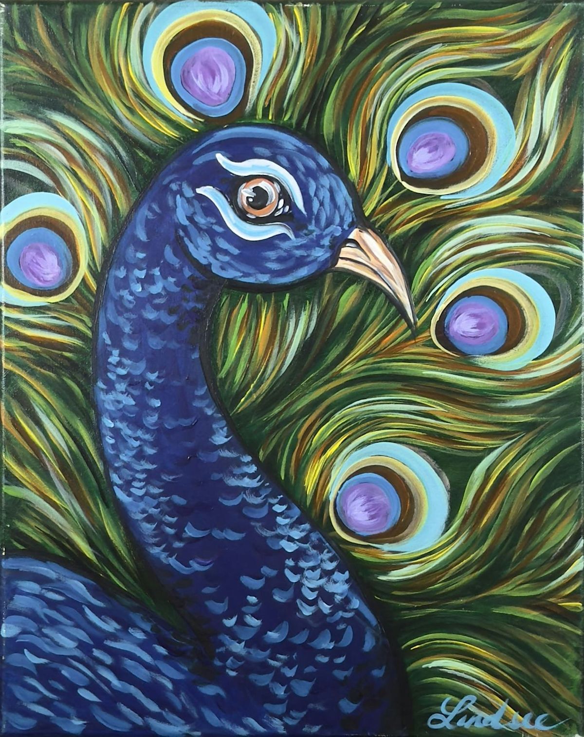 Toledo Paint and Sip Party - Peacock Paradise