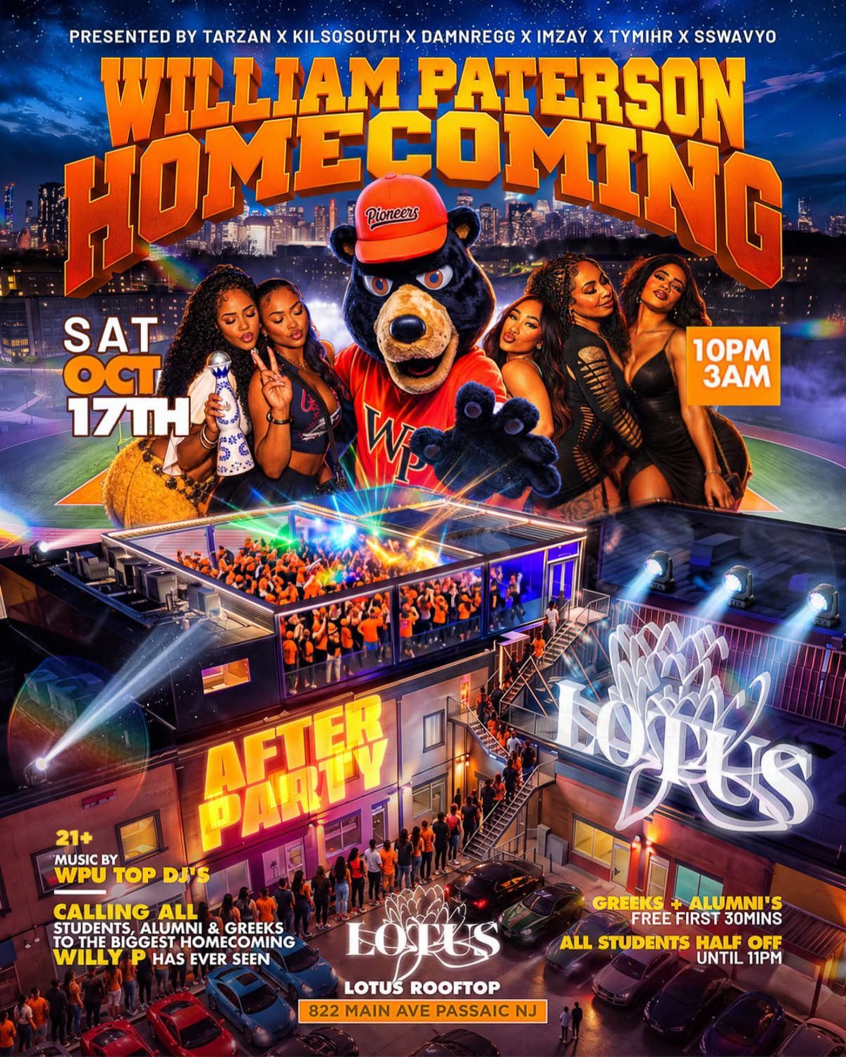 WILLY P HOMECOMING at LOTUS ROOFTOP , Passaic on 17th October, 2026