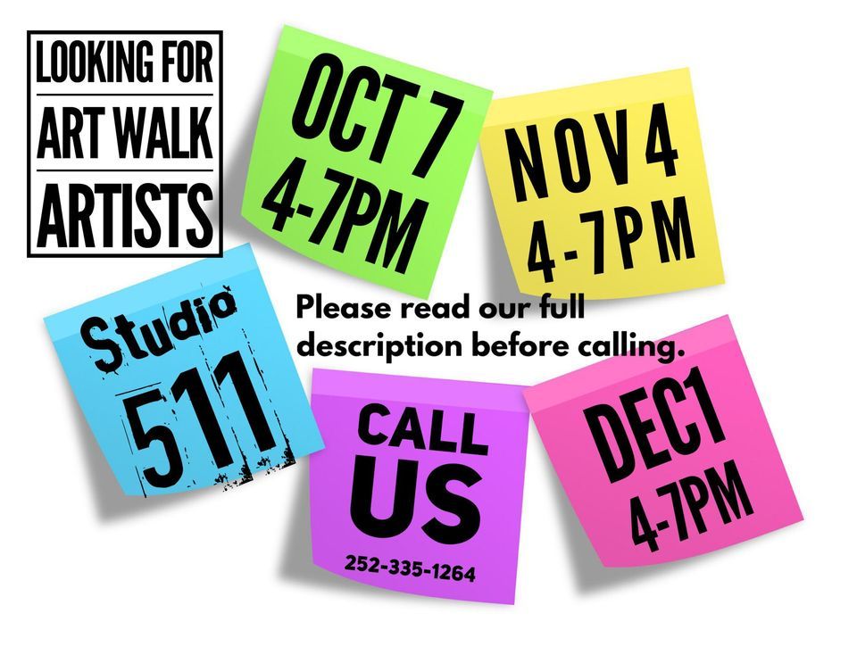 November Art Walk Studio 511 Art & Soul, Elizabeth City, NC