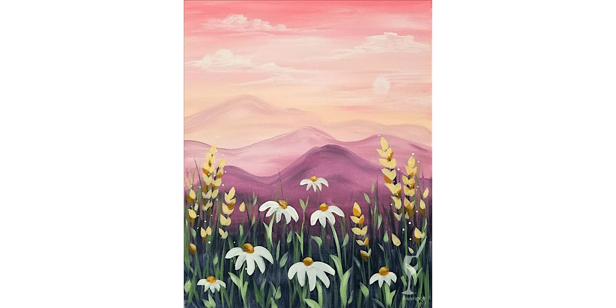Mountain Flowers in Bloom - Paint and Sip in San Antonio | Classpop!\u2122